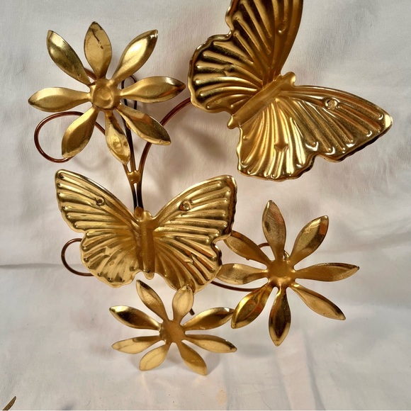 MCM brass butterfly wall art - Picture 2 of 4